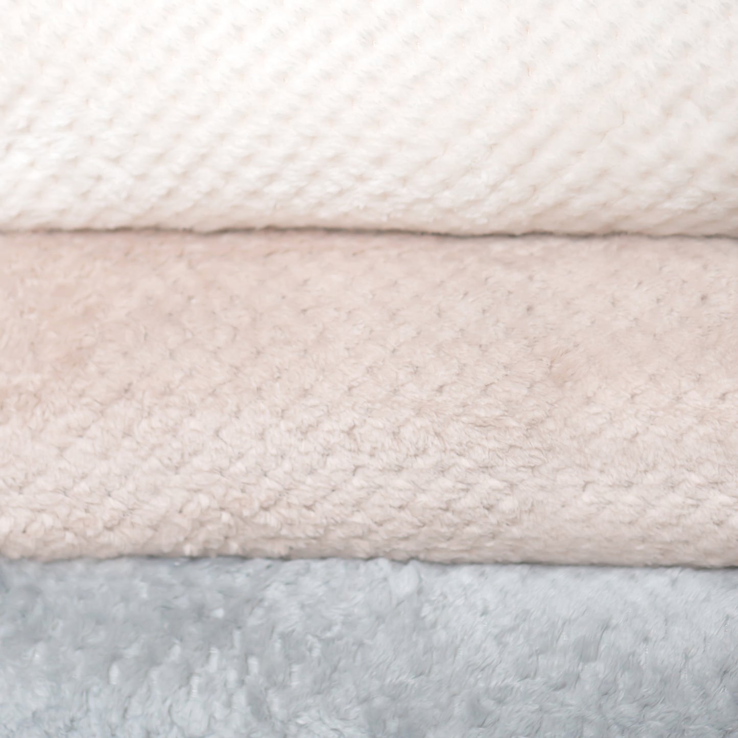 Waffle Weave Fleece Throw Blanket