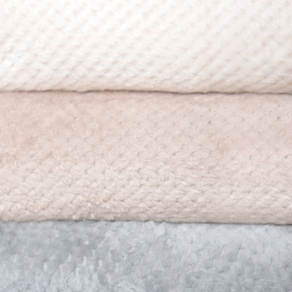 Waffle Weave Fleece Throw Blanket