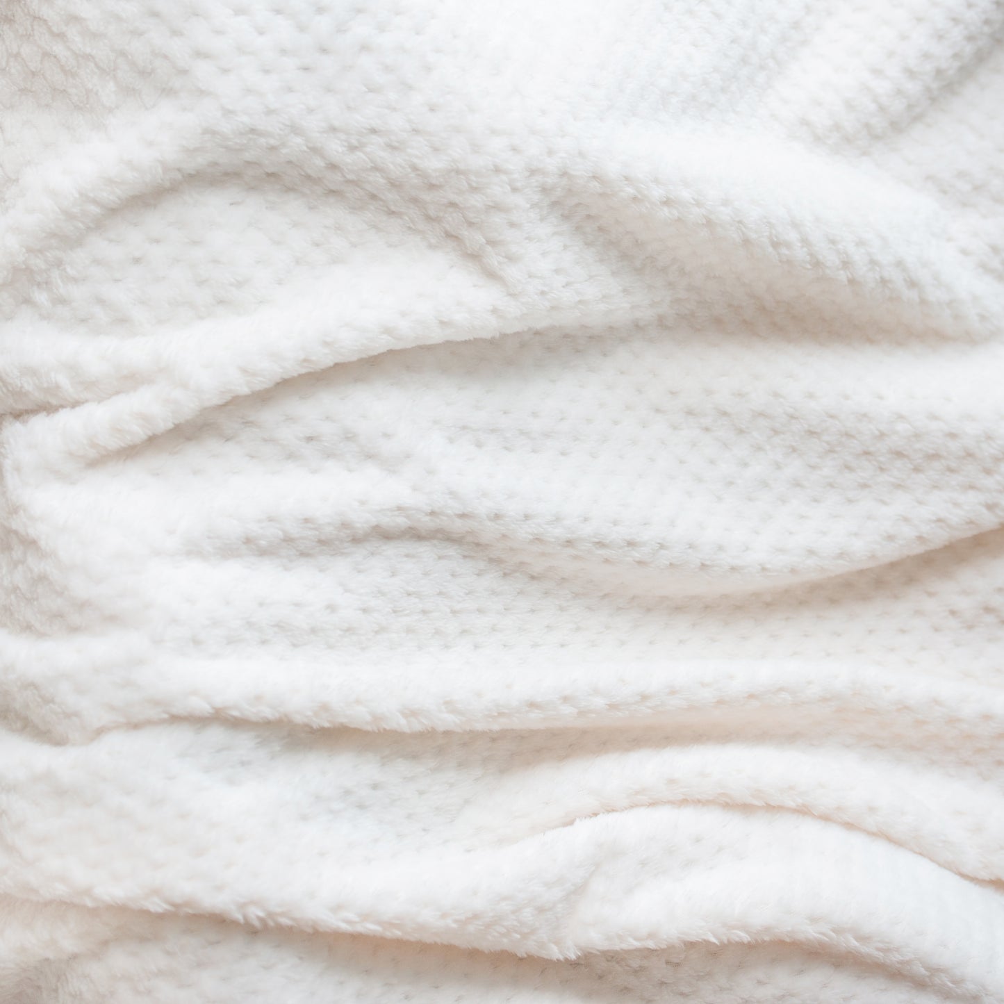 Waffle Weave Fleece Throw Blanket
