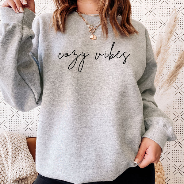 Cozy Vibes- COZY Crewneck Pullover