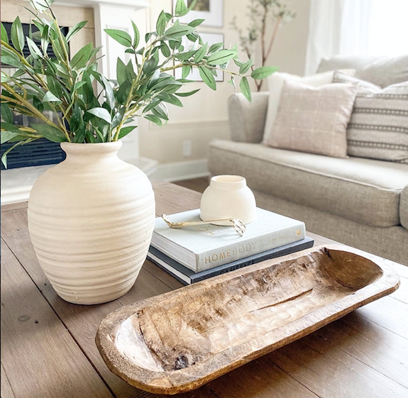 Hand-Carved- Large Rustic Dough Bowl (2 Colors)