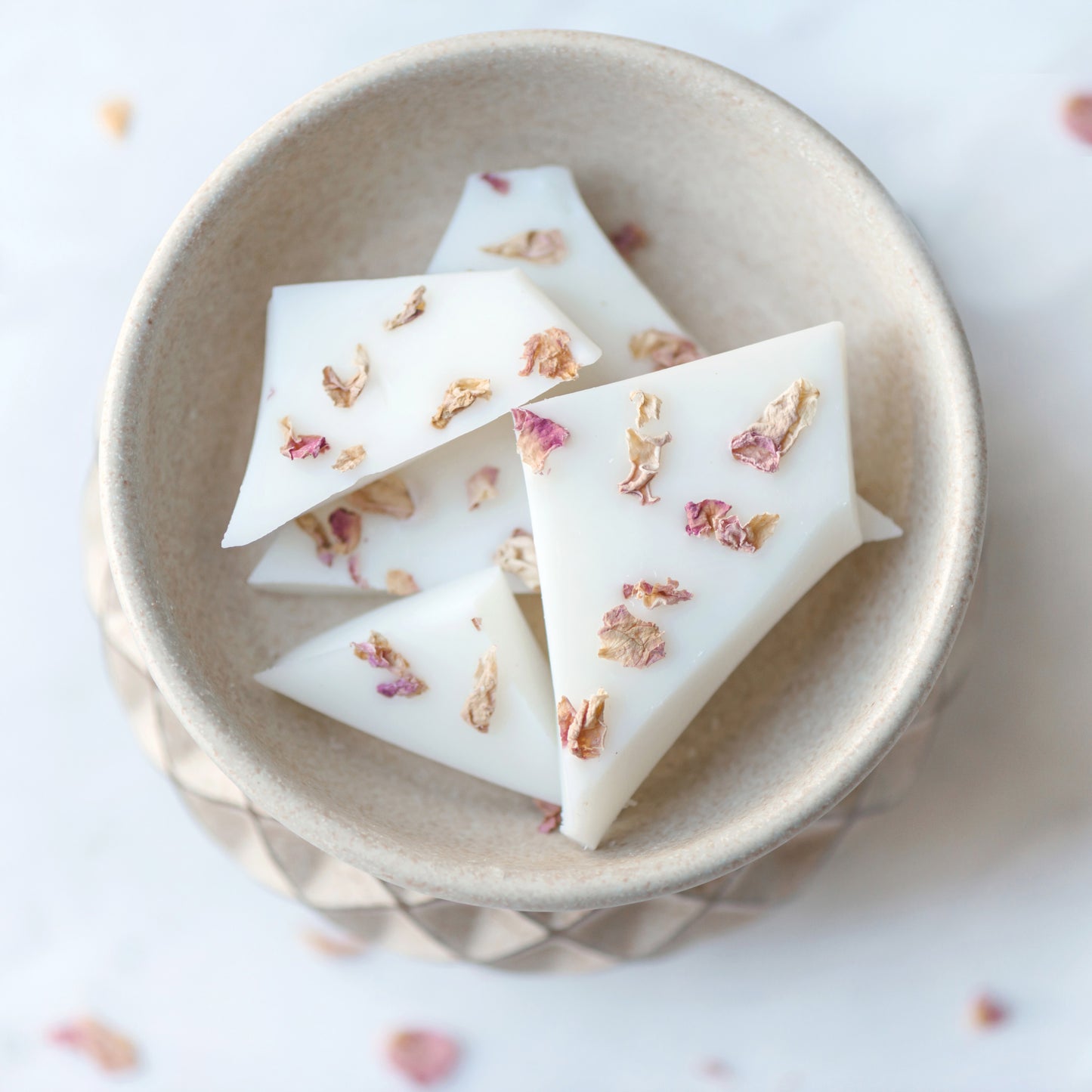 Soft Rose Wax Melt Bark
