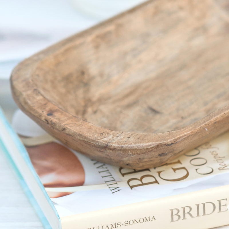 Hand-Carved Mini Rustic Dough Bowl - Natural