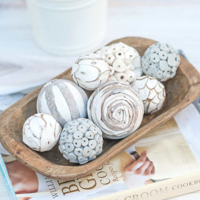 Hand-Carved Mini Rustic Dough Bowl - Natural